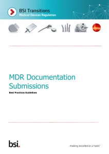 MDR Best Pratice Documentation