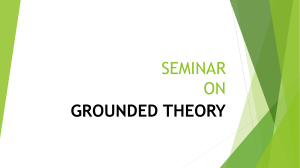 RESEARCH GROUNDED THEORY