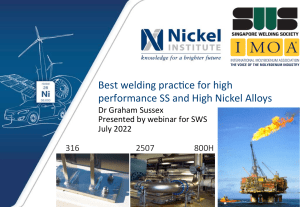 Welding SS and high Ni alloysSWS July2022 AsPresented-compressed