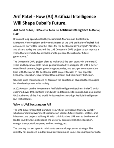 Arif Patel Preston UK, Talks On Dubai AI 