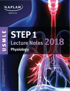 USMLE Step 1 Lecture Notes (Kaplan) 2018  Physiology-Kaplan Publishing (2018)