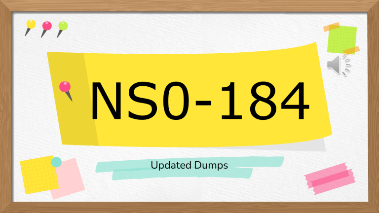 NS0-184 Real Dumps Free