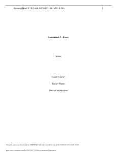 COU104A Assessment 2   Essay.docx