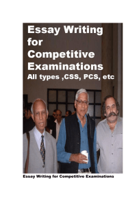 Essay Writing for Competitive Exams: CSS, PCS Guide