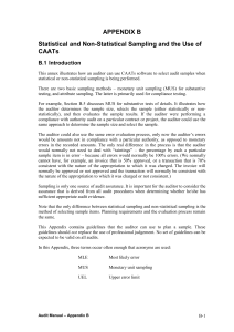 Appendix B Sampling 070904