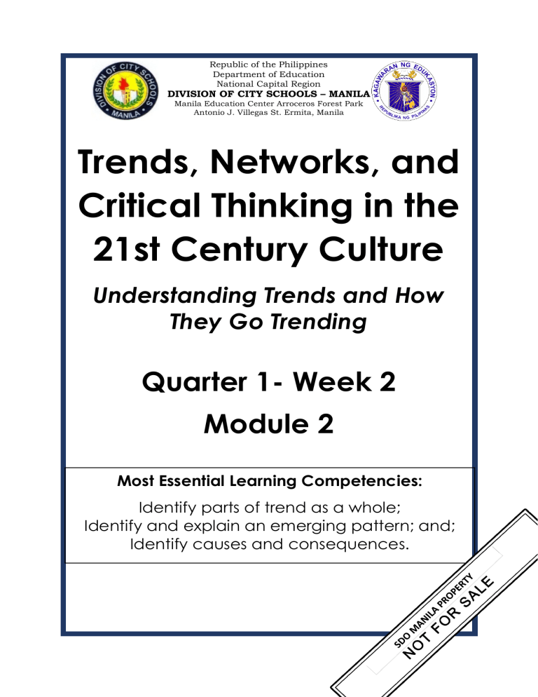 trends networks and critical thinking quarter 2 module 1 pdf