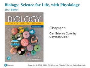Chapter 1 Intro to Life Sciences