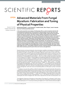 Advanced materials from mycelium