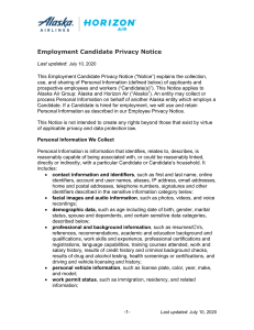 Employment Candidate Notice 7.2020