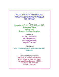 PROJECT REPORT FOR PROPOSED