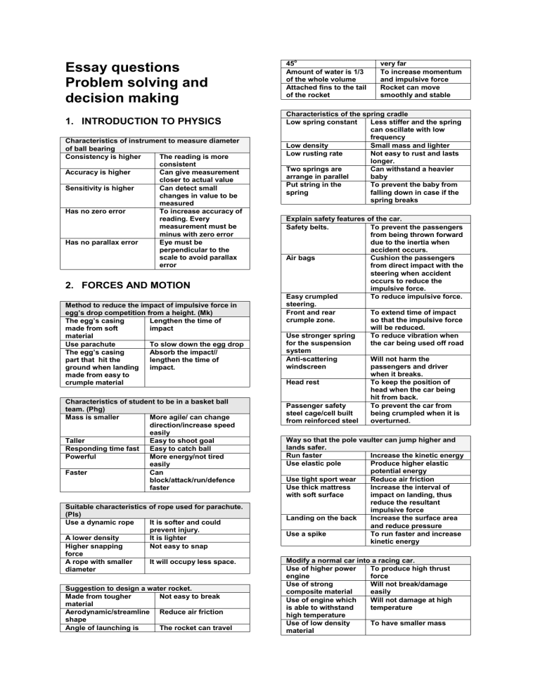 spm physics essay collection