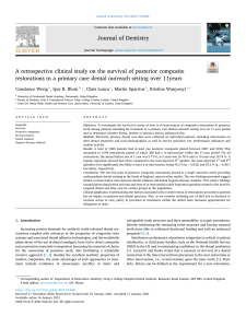 A retrospective clinical study on the survival of posterior composite restorations in a primary care dental