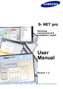 S-NET pro User Manual: Samsung A/C Installation Toolkit