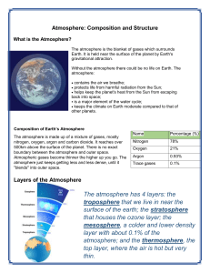 Atmosphere: Composition and Structure Handout