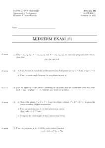 Calculus 3 Midterm