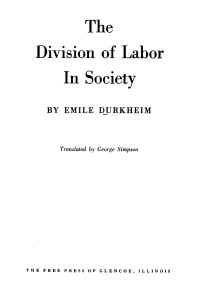 Division Of Labor Final Version