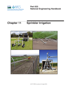 DOCUMENTO -  SPRINKLER IRRIGATION - CHAPTER 11 - PART 623 - DEPARTMENT OF AGRICULTURE - USA - 2016