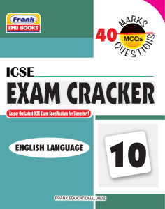 ICSE English Language MCQ Practice pprs