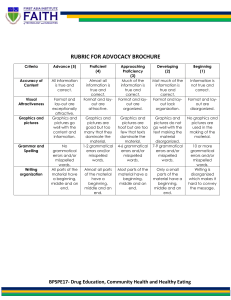 RUBRIC FOR ADVOCACY BROCHURE