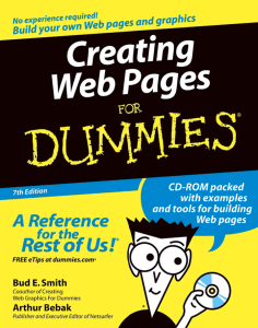 [For dummies] Bud E. Smith, Arthur Bebak - Creating Web Pages For Dummies (2004, Wiley Pub) - libgen.lc