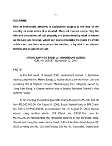 Property Law Case: Lex Loci Rei Sitae