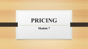 CHAPTER 7- PRICING