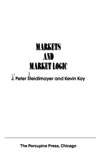 Markets and Market Logic Trading 