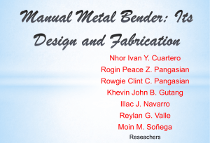 Manual Metal Bender (FINAL ORAL DEFENSE)