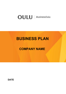 Business Plan BusinessOulu
