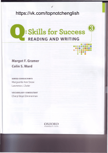 Topnotchenglish Skills for Success 3 RW