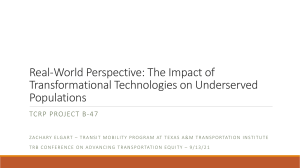 Impact of Transformational Tech
