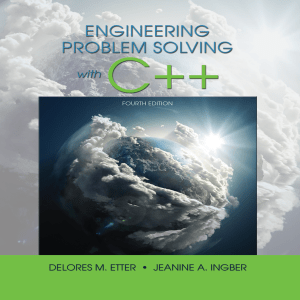 Engineering Problem Solving with C++ 4th edition