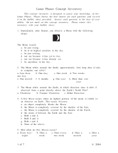 Lunar Phases Concept Inventory Only