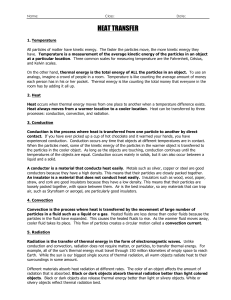 Heat transfer packet