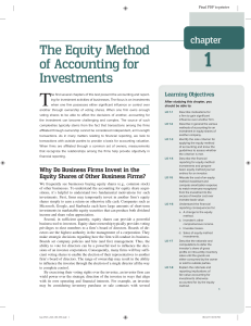 Ch.1 Equity Method of Accounting for Investments