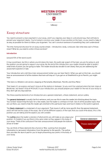 Essay Structure