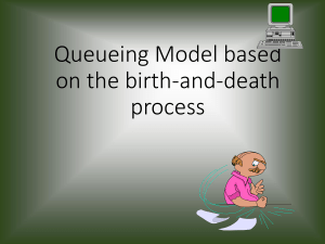 Birth and death process approach using Rate diagram
