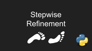 Stepwise Refinement