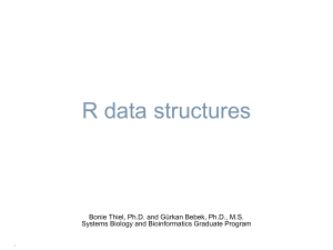 R dataStructures