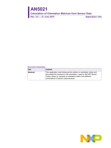 AN5021 Calculation of Orientation Matrices from Sensor Data