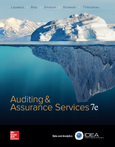 Louwers, Blay, Sinason, Strawser, Thibodeau - Auditing and Assurance Services-McGraw Hill (2018)