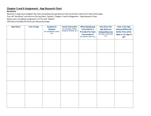 Chapter 5 and 6 Assignment - App research chart