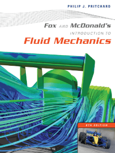 Fox and McDonalds Introduction to Fluid Mechanics, 8th Edition by Philip J. Pritchard