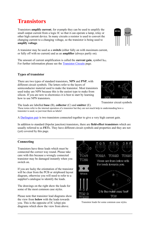 Transistors