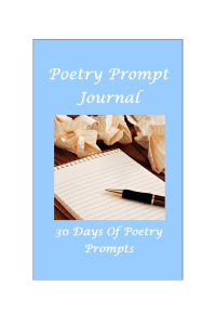 a 30 day poetry prompt journal