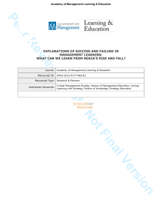 Learning Outcome from NOkia