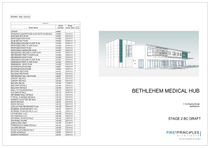 Bethlehem Medical Hub Stage 2 BC architectural draft