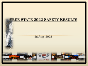 Free State  26 Aug 2022 Safety results