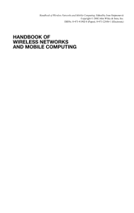 Wireless Networks and Mobile Computing