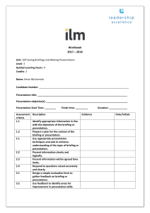 Prinovis 307 Giving Briefings and making Presentations ILM Workbook1